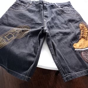 Raw Blue Men's Jean Shorts, 40, Dark Blue, Urban Style